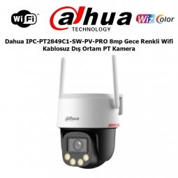 Dahua IPC-PT2849C1-SW-PV-PRO 8mp Gece Renkli Wifi Kablosuz Dış Ortam PT Kamera